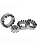 Heavy Duty Expansion Tension Sleeve Bushing With Solid Grip Clamping Ring For Shaft Hub Coupling 18 To 65Mm displayed in various sizes.