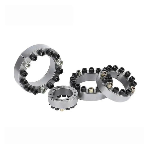 Heavy Duty Expansion Tension Sleeve Bushing With Solid Grip Clamping Ring For Shaft Hub Coupling 18 To 65Mm displayed in various sizes.