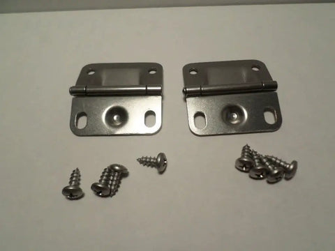 Stainless Steel Cooler Hinges Replacement Kit 2 Pack With 8 Mounting Screws To Fix Your Lid And Get Your Cooler Opening Easy Again