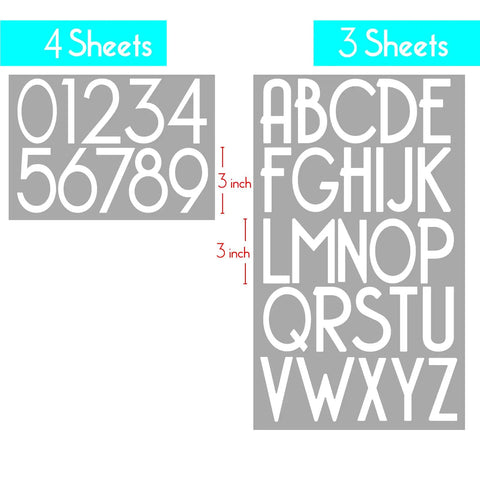 3 Inch White Self Adhesive Vinyl Letters And Numbers Kit For Addresses And Signs DIY Friendly Easy Peel And Stick