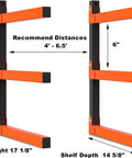 Overhead Wall Mount Lumber Rack For Garage And Woodworking Shop Heavy Duty Wood Storage Shelf dimensions and spacing guide