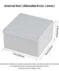 4 Pack PVC Junction Boxes 6 By 6 By 3 Inches IP65 Weatherproof Dustproof Outdoor Electrical Enclosures dimensions diagram