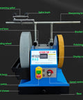 Wet And Dry Stone Grinder For Home Workshop 370W Desktop Polishing And Grinding Machine With 250Mm Wheel close-up view.