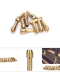 Set Of 10 Dope Mini Brass Collets For Rotary Tools 0.5-3.2mm Chuck Size Fits Electric Grinders And Mini Drills Precision Drilling Accessories