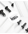 Aluminum Blind Rivets Kit M2.4 M3.2 M4 Sizes 120 Pcs Black Finish With Smooth Surface in clear case