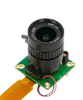 Day And Night Vision IMX477 HQ Camera with 6mm CS lens for Jetson Orin NX, showing circuit board and auto IR-CUT filter.