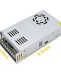 Heavy Duty 24V DC Power Supply 400W 16.5A Universal 100 To 240V AC Input for LED Strips CCTV 3D Printers, metal enclosure