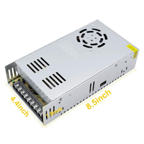 Heavy Duty 24V DC Power Supply 400W 16.5A Universal 100 To 240V AC Input for LED Strips CCTV 3D Printers, metal enclosure