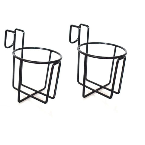 Stainless Steel Cup Holder Stand For Kitchen Counter And Outdoor Adventures Space Saving Water Bottle Organizer Rack in black metal