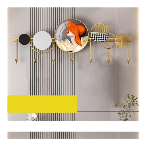 Heavy Duty Wall Mounted Coat Rack With Rustic Iron Entry Hooks Space Saving Decorative Organizer For Hanging Jackets Bags And Gear Rock Solid Design That Saves Floor Space And Keeps The Entryway Neat All Season Long - sophisticated gold design with round hooks.