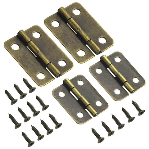 Gotta Have 60 Pieces Mini Hinges For Jewelry Boxes And Small Cabinets Two Size Options 24x18mm And 18x16mm Iron Butt Hinges