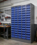 75 Drawer Nut And Bolt Storage Organizer With Anti Drop Design, Heavy Duty Steel Parts Cabinet With ABS Drawers