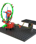 Green Energy Construction Kit With 343 Parts Multicolor STEM Build Set For Hands On Learning And Awesome Interactive Fun And Endless Creative Builds Ideal For Intermediate Makers And Future Engineers, wind turbine and solar panel model on base