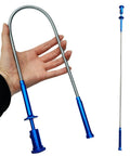 Extendable Magnetic Pickup Tool With Flexible Telescopic Pole And Bright LED Light For Easy Retrieval Of Small Parts Around The House Or Car blue