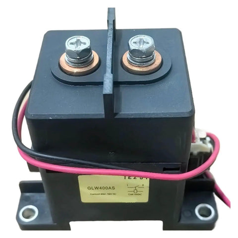 Built Different High Voltage Dc Contactor Coil 12V Control Module With 750V Contact Rating And 400A Switching Capability close-up view with connections