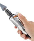 Top Tier 25000 Rpm Air Die Grinder Kit With Quick Chuck And 16 Piece Set, ergonomically designed for precision metal polishing.