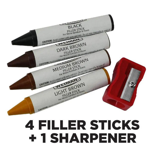 Wood Floor And Furniture Scratch Repair Kit With 4 Filler Sticks And 4 Touch Up Markers To Fix Scratches Chips And Dings