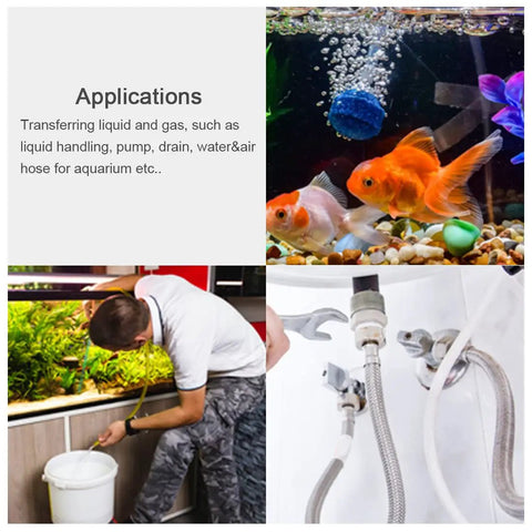 Clear Silicone Tubing One Eighth Inch Inner Diameter By Three Sixteenth Inch Outer Diameter Two Meter Length Flexible Heavy Duty High Temperature Pump Transfer Hose For Fluids With Visual Inspection Tough As Nails Durable used in aquarium setup and pump connection