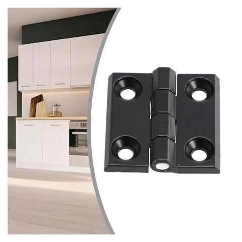Rotating Concealed Hinges For Doors And Cabinets, Black Butt Hinge Made From Zinc Alloy shown alongside modern kitchen