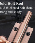 Secure Your Home With Heavy Duty Zinc Alloy Sliding Bolt Latch Smooth Glide Action Rock Solid Barn Door Hardware In Green Bronze Finish, close-up of bold bolt rod.