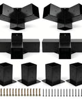 Heavy Duty Gazebo Brackets Kit For Outdoor Pergolas DIY Rust Proof Hardware With 3 Way And 4 Way Corner Brackets Screws Included