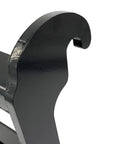 X Change Quick Hitch Coupler For Mini Excavators, Beefy Black Coated Steel Attachment, heavy duty quick attach bracket close-up