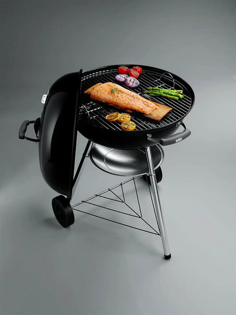 Premium 22 Inch Charcoal Grill Portable Outdoor BBQ Grill With Durable Plated Steel Grates Porcelain Enamel Bowl cooking salmon