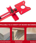 Heavy Duty Adjustable Router Jig For Dead On Circle Cuts And Clean Grooves With Slick Sliding Rail And Anodized Aluminum Body, red precision tool.