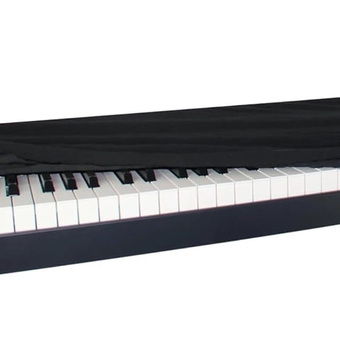 Stretchy Dust Cover For 88 Key Digital Piano Keyboard, Flexible 60 By 22 By 8 Inch Protector on black and white keys.