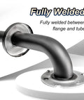 Matte Black 2 Pack 18 Inch Grab Bars For Bathtubs And Showers, Wall Mounted Safety Handrails For Seniors And Elderly, Fully Welded Detail