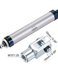 Pneumatic Air Cylinder Double Action MAL32X150 32mm Bore 150mm Stroke with quick fitting and Y connector, aluminum body