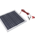 50W Monocrystalline Solar Panel Charger with battery clips and 9.8ft cable for portable outdoor power use