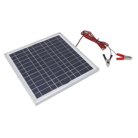 50W Monocrystalline Solar Panel Charger with battery clips and 9.8ft cable for portable outdoor power use