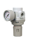 SAR300 N03BG 3/8 Inch NPT Air Pressure Regulator with Gauge and Bracket Relieving Type 0 to 150 PSI, side view
