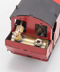Back view of 1/50 HO Live Steam Locomotive Model With Oscillating Steam Engine Kit For Adults Fun Hands On Train Model Kit Without Track