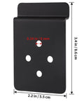 Slatwall Metal Plate Mount Backplate For Slatwall Panels Built Tough Heavy Duty Mounting Adapter, 3.4x2.2 In, Black