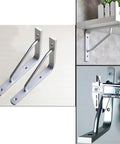 Heavy Duty Aluminum Alloy Triangle Shelf Bracket Rock Solid L Shaped Wall Mount Support Frame for thick wooden boards