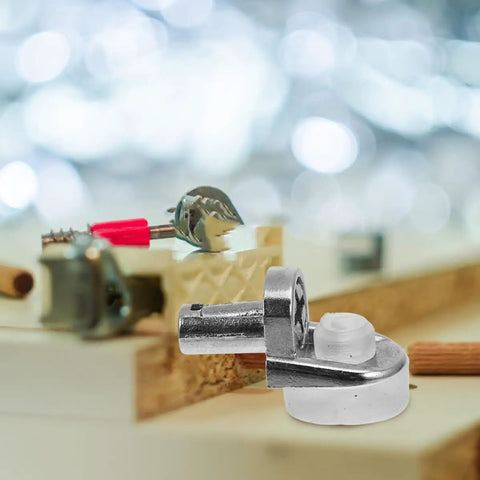 24 Piece Cabinet Shelf Pins With Suction Cups Zinc Alloy for secure shelf support shown in installation setting