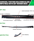 Recycler 22-Inch Blade Set For Toro Deck Mowers Mulching Replacement Parts Built Tough For Big Yards size dimensions view