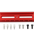Red Aluminum Telescope Dovetail Plate With Adjustable Extension Slot Finder Base Mount For Guiding System Lightweight Mounting Rail For Astronomy Enthusiasts 150mm with screws.