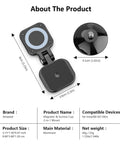 Magnetic Mount For Insta360 GO Ultra With 2-In-1 Magnetic And Suction Holder, Quick Release Aluminum Base Stand dimensions
