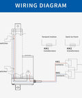 Stroke 200mm 12V linear actuator wiring diagram with limit switches