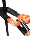Orange Synthetic Soft Shackle Rope With Protective Sleeve Set, 38,000 Lbs Capacity, visible close-up of shackle and sleeve detail.