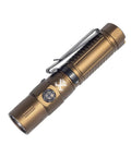 Beast Mode Bright 2403 Lumen USB C Rechargeable Flashlight With CREE XHP 35.2 LED 731 Ft Beam Desert Tan Cool White