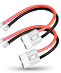 Anderson Style Battery Quick Connect Disconnect Cable For 600V 50A Systems, Heavy Duty 7AWG Wire With Tool Free Installation For Winches, Marine Equipment, Forklifts, And Other High Power Automotive Applications, red black cable with connectors