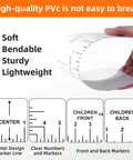 T Shirt Alignment Tool Set, Handy Vinyl Heat Press Kit with Eight Rulers, showing bendable PVC ruler with clear markers