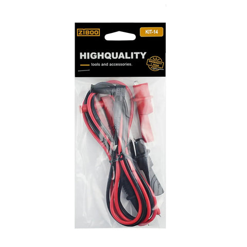 Test Lead Set 14 For Multimeters And Clamp Meters With Red And BlackThreaded Alligator Clips And 4Mm Banana Probes