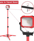 Beast Bright 1100 Lumen 4000K LED tiltable portable work light on tripod stand with adjustable metal handle