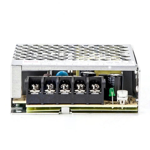 Heavy Duty 24V 2.2A 52.8W Industrial Switching Power Supply With 300VAC Surge Shield, showing connectors and circuit components.