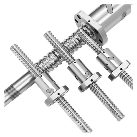Heavy Duty Metal Ball Screw Nut Boasting Slick Rolling Action And Rock Solid Stiffness For Pro Grade Machine Tools C5 Spec SFU3210 Linear Slider Assembly 1000MM close-up of linear slide components
